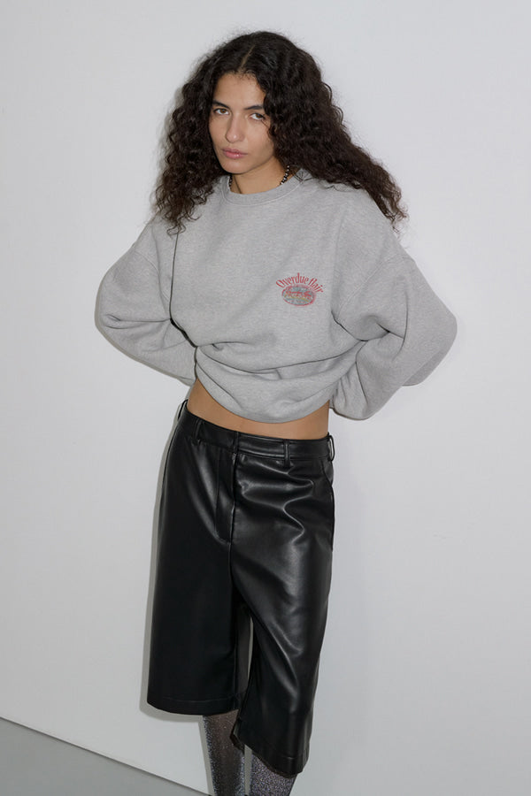 Overdueflair Leather Burmuda Pants Black
