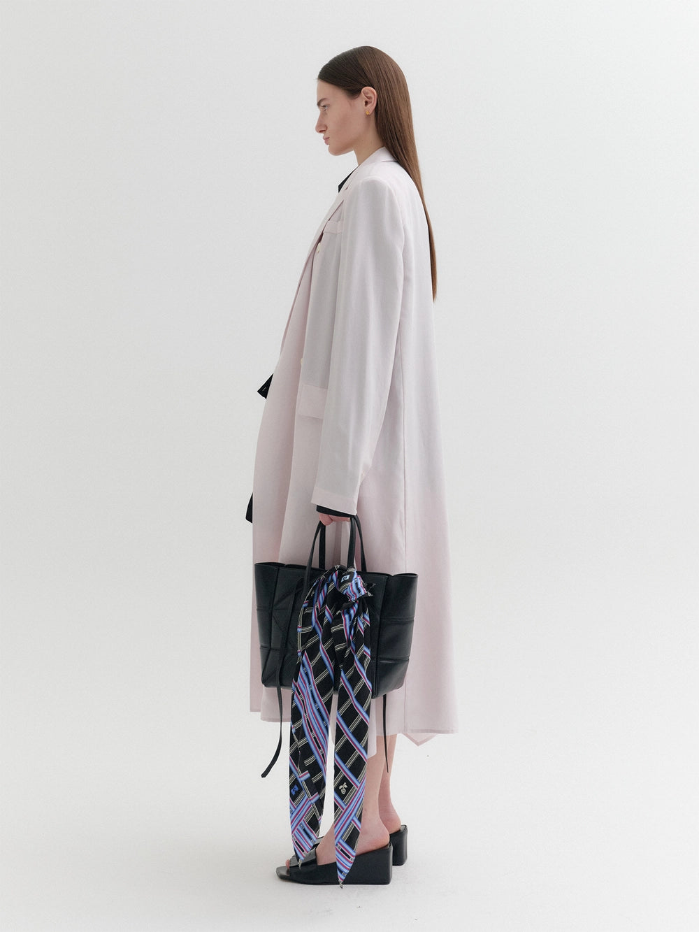 EENK Classic Lapel Long Coat - Pink