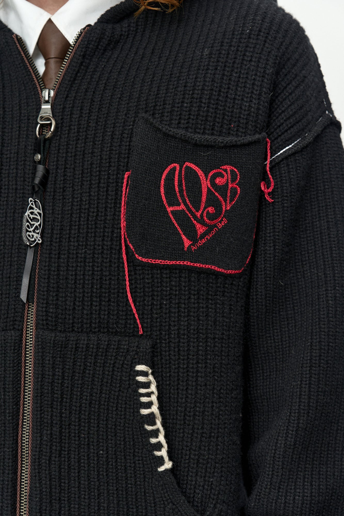 Andersson Bell Unisex Heart Logo Hood Zip-UP Sweater