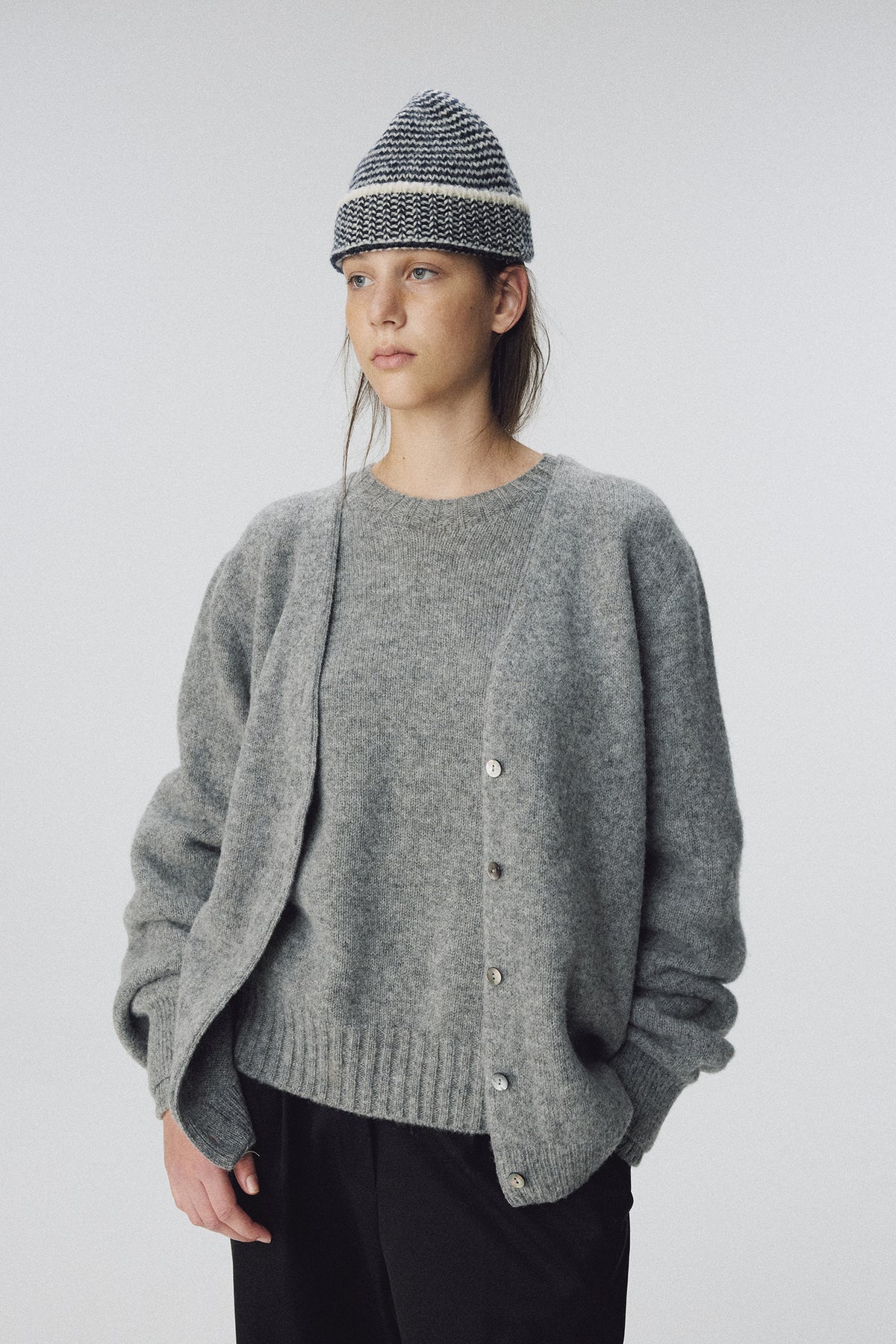 Nothing Written Timo wool beanie (Midnight stripe)