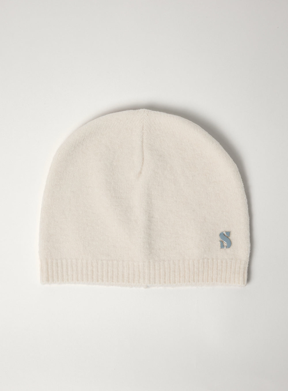 [satur] S Logo Brushed Beanie - Cream