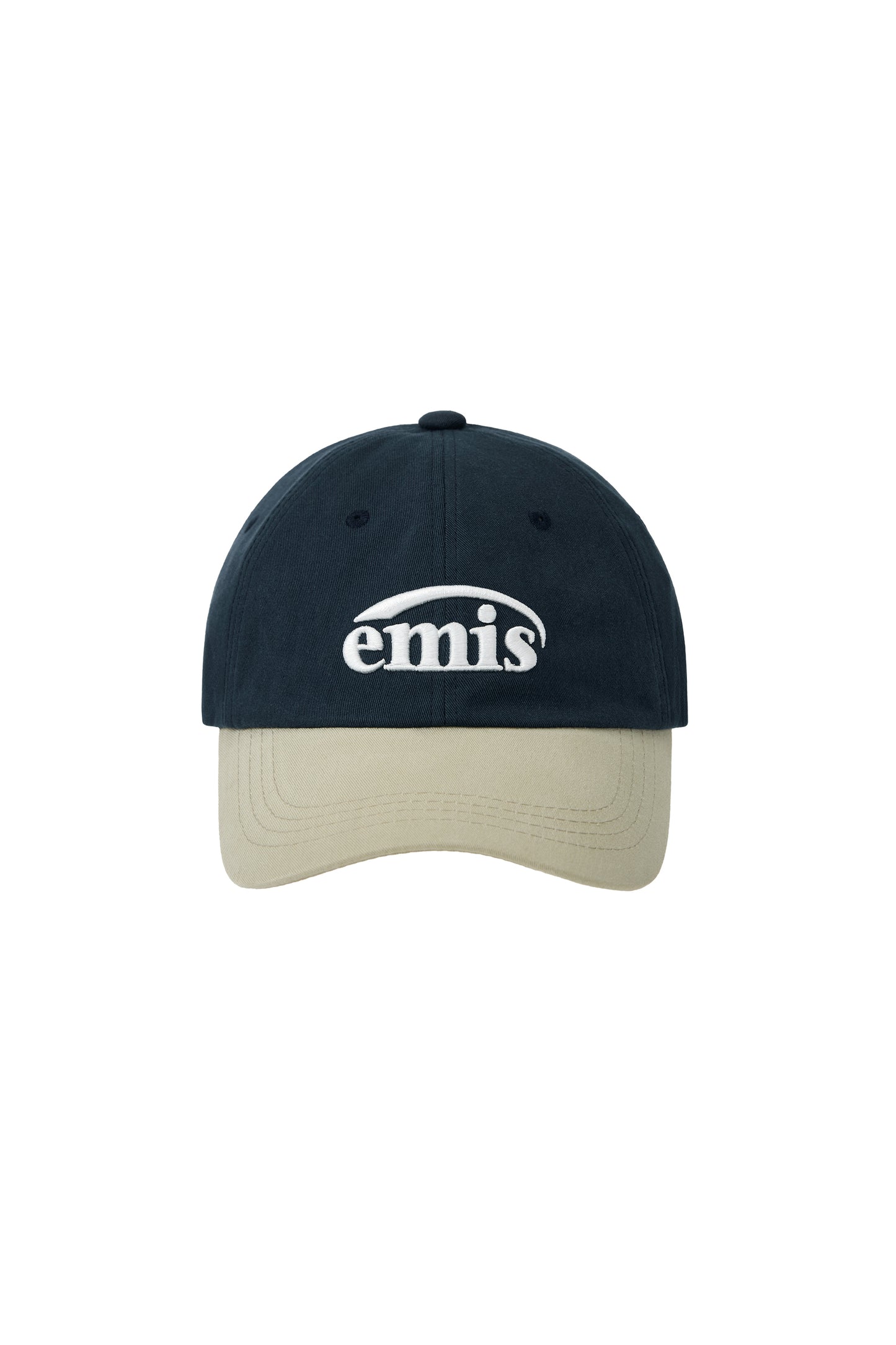 NEW LOGO MIX BALL CAP(RENEWAL)-BEIGE/NAVY