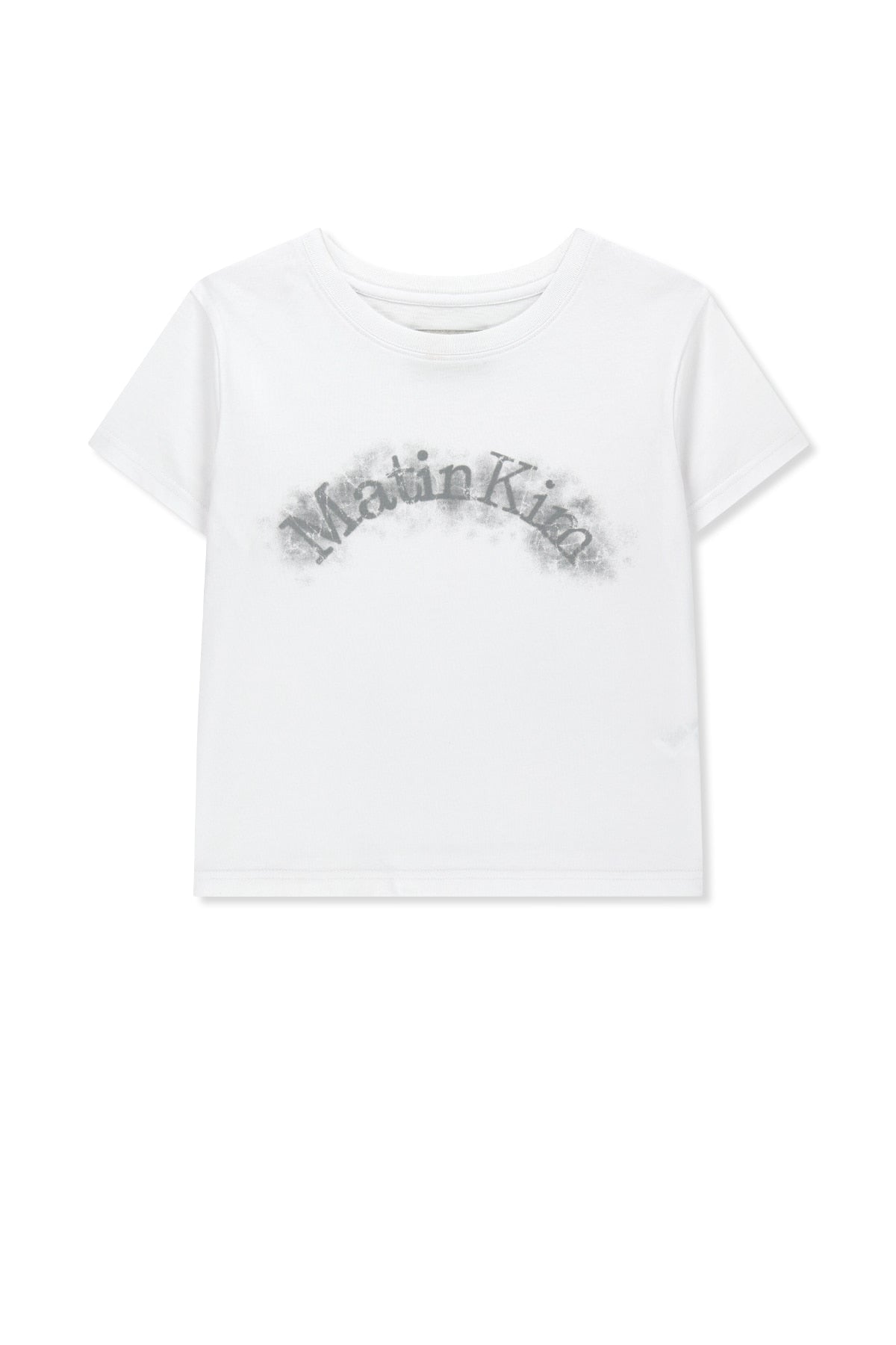 [matinkim] Matin Kim Arch Logo Crop Top IN White