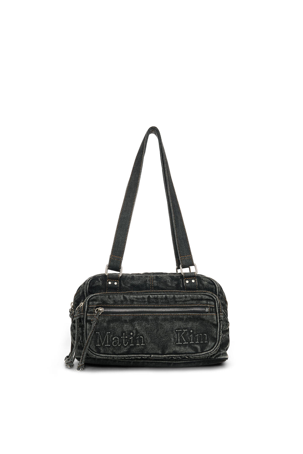 Matinkim Matin Dust Denim One Pocket Shoulder Bag IN Black