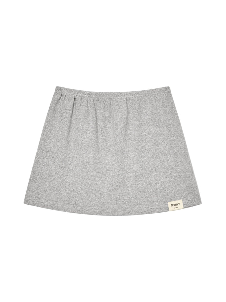 GLOWNY G Classic Mini Skirt (Melange Gray)