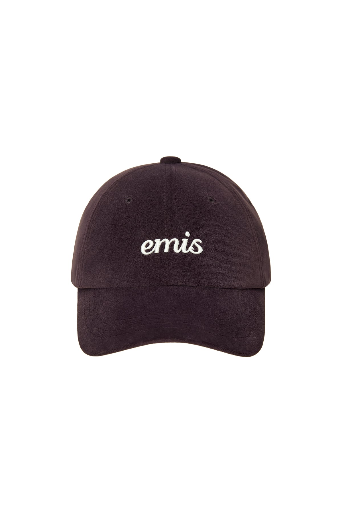 Emis Small Logo Velvet Ball Cap-Purple