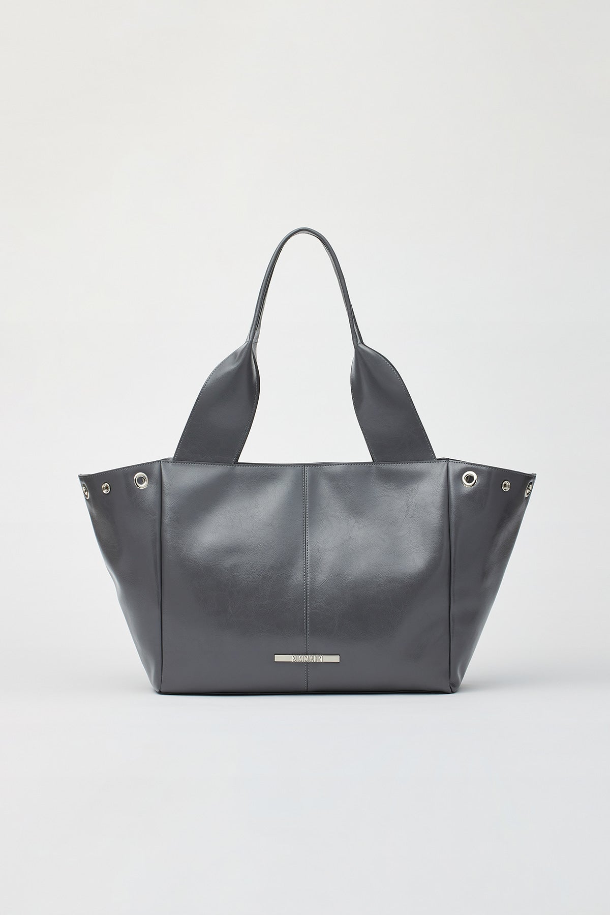 Matinkim Multi Pocket Leather Shopper Bag IN Grey
