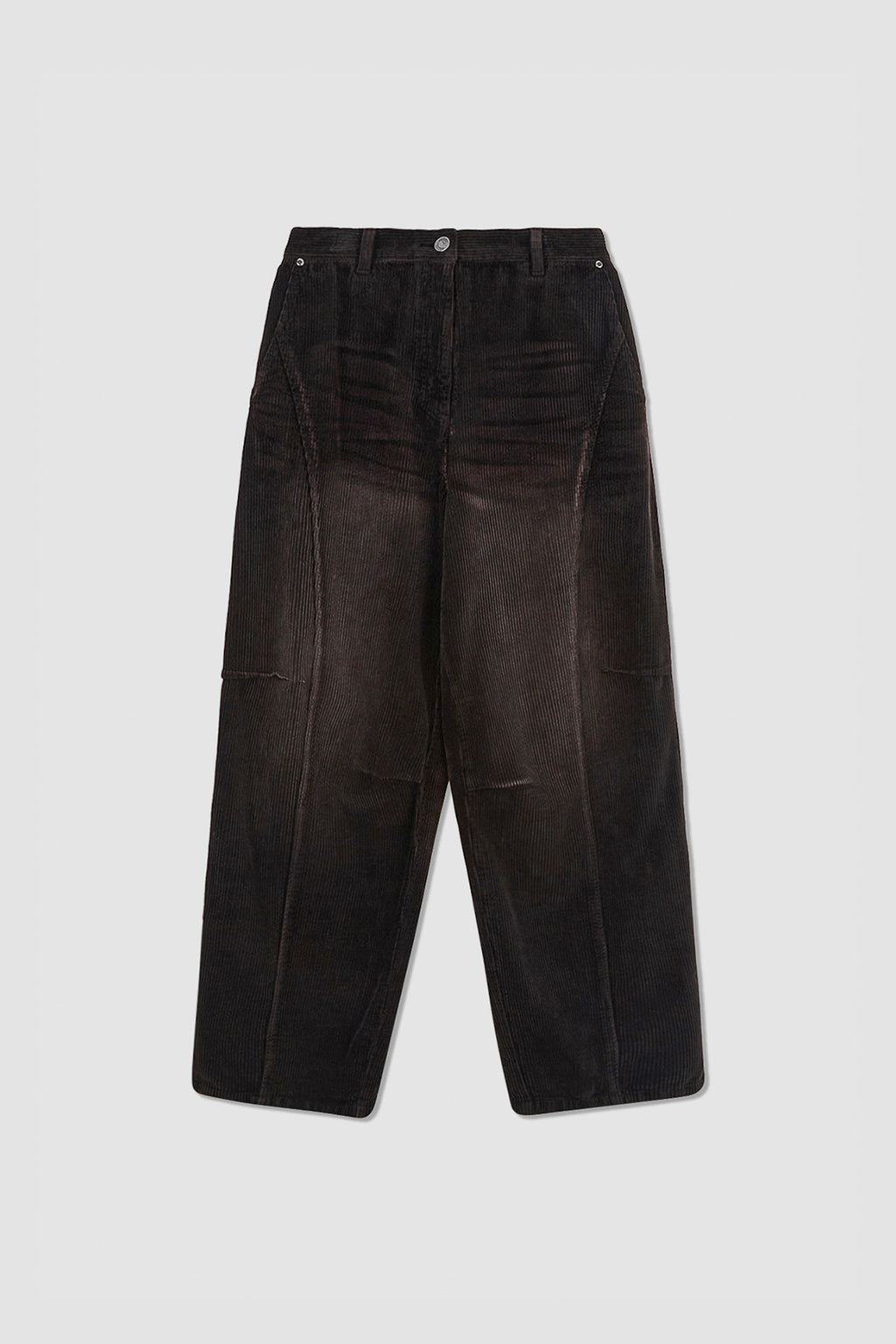 Matinkim Washed Corduroy Volume Pants IN Brown