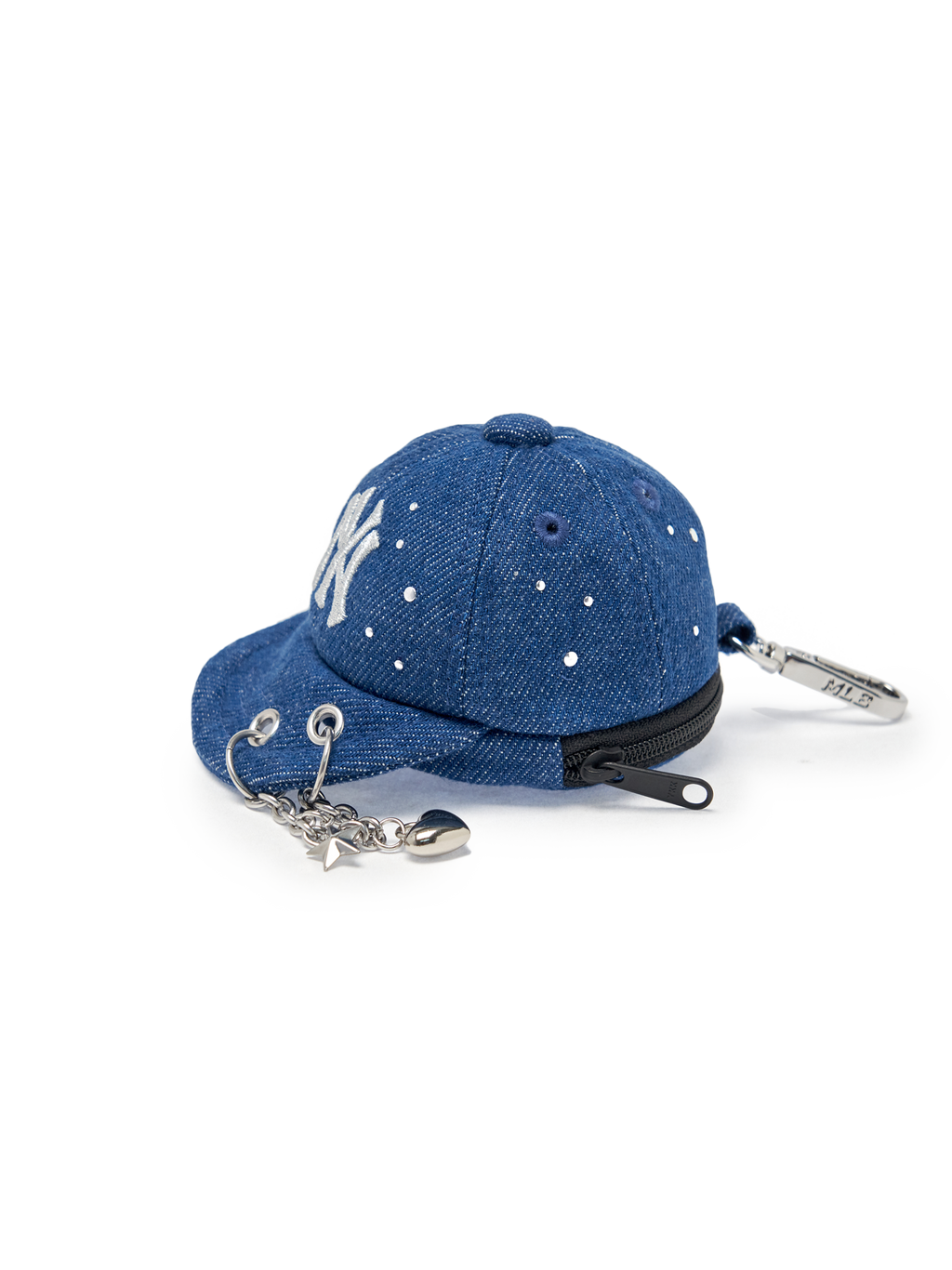 MLB Korea Basic Denim Point Ballcap Pouch Keyring