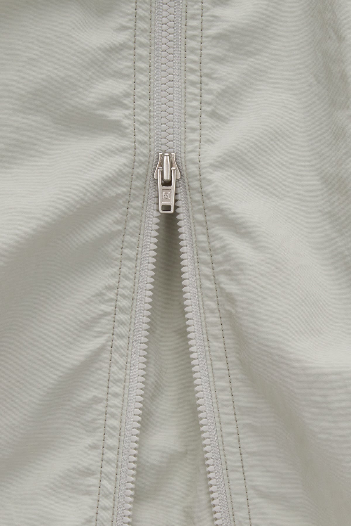 Matinkim Double Zipper Point Banding Mini Skirt IN Beige