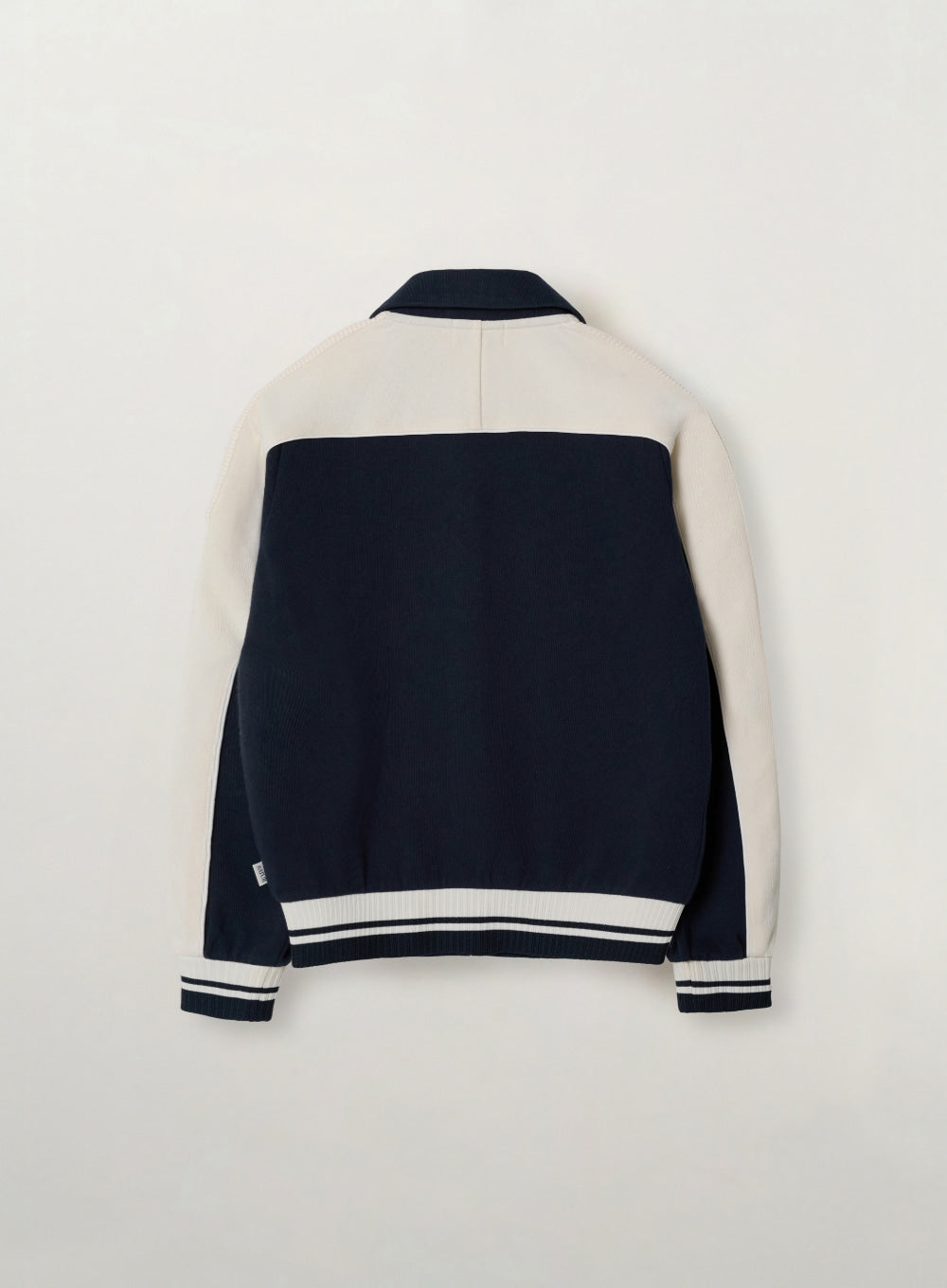Satur Lawton Lining Collar Track Zip-up Jacket - Navy