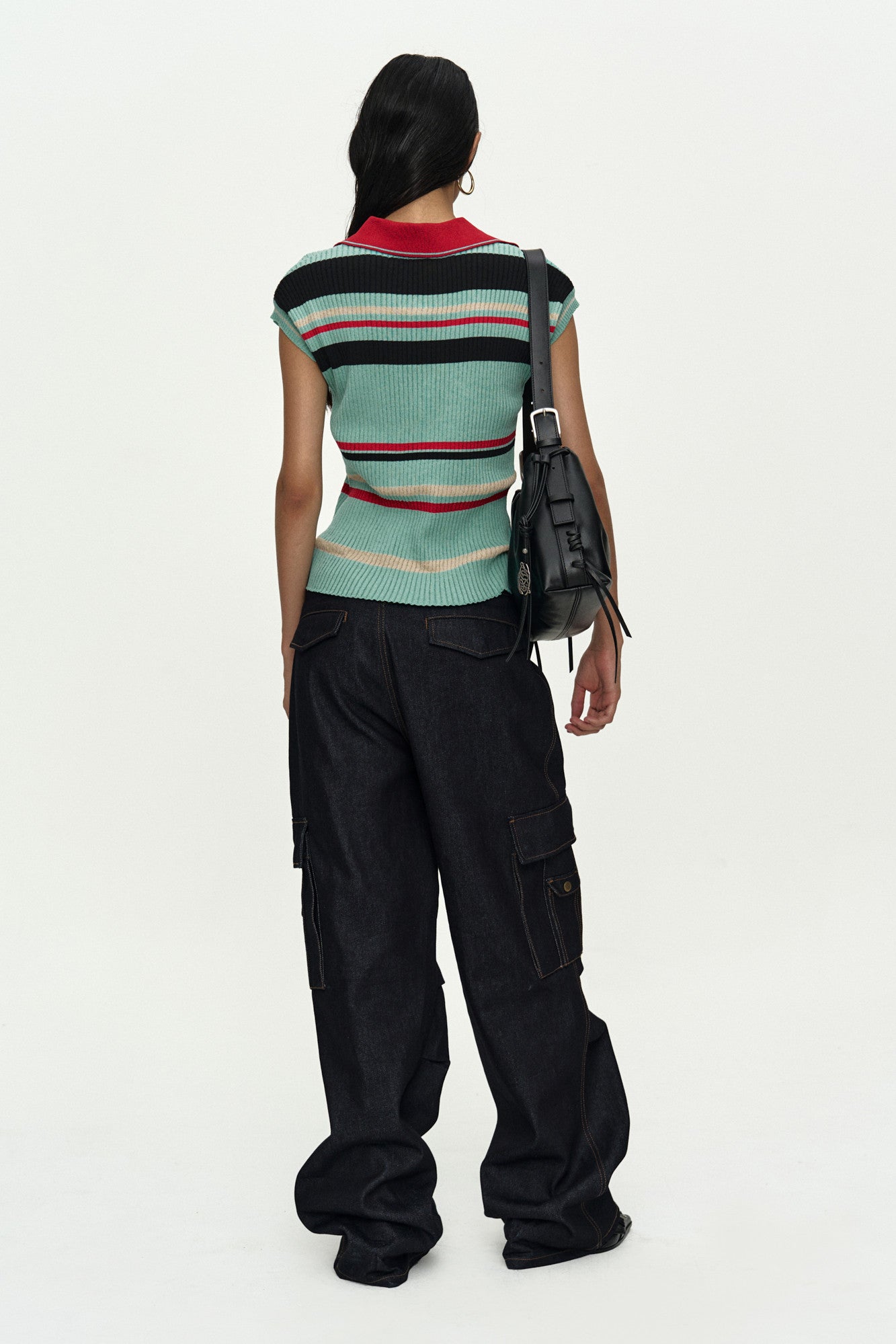 Andersson Bell Color-Blocked Knit Polo Vest