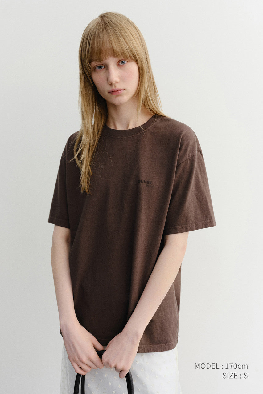 Dunst Unisex Garment Dyed T-Shirt Brown