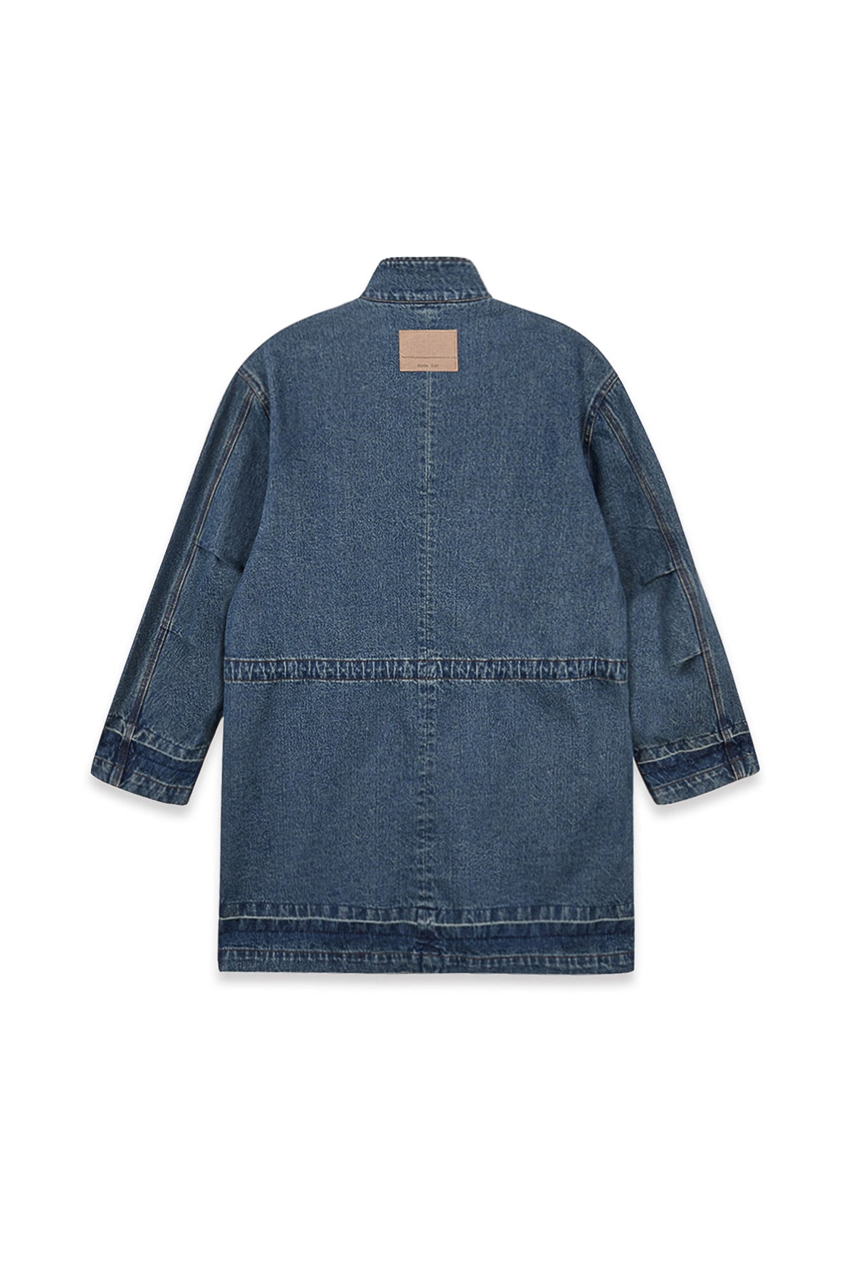 [matinkim] POCKET POINT MIDI DENIM JUMPER IN BLUE