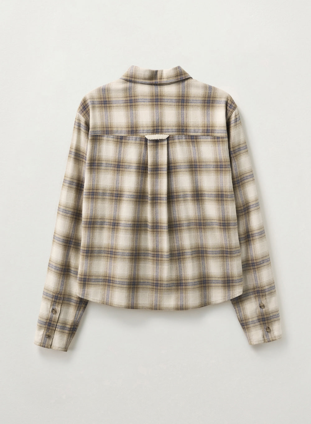 [satur] (W) Classic Flannel Check Shirt - Beige