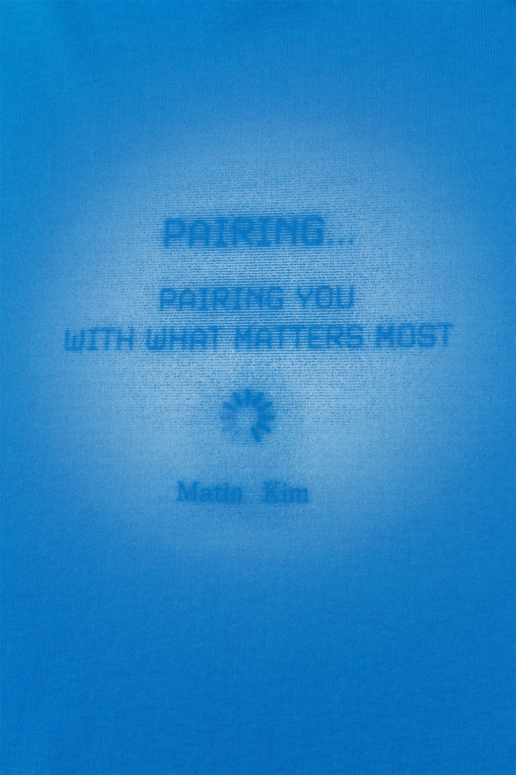 Matinkim Matin Kim Pairing Logo Printing Top For Men IN Blue
