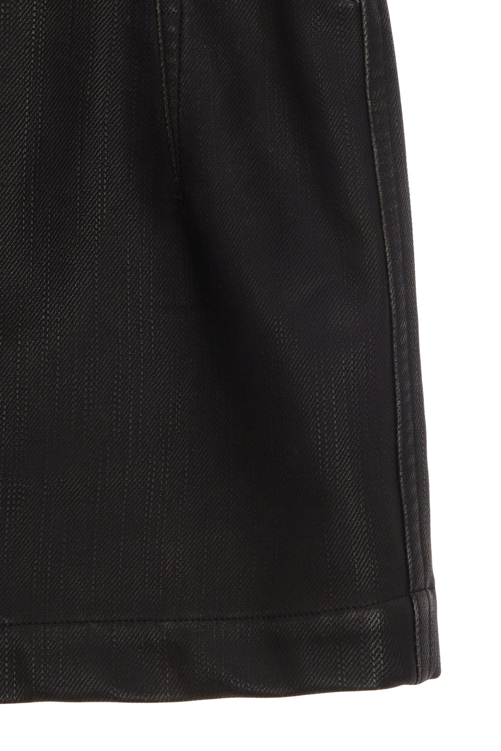 [matinkim] ZIPPER POCKET WASHED LEATHER MINI SKIRT IN BROWN