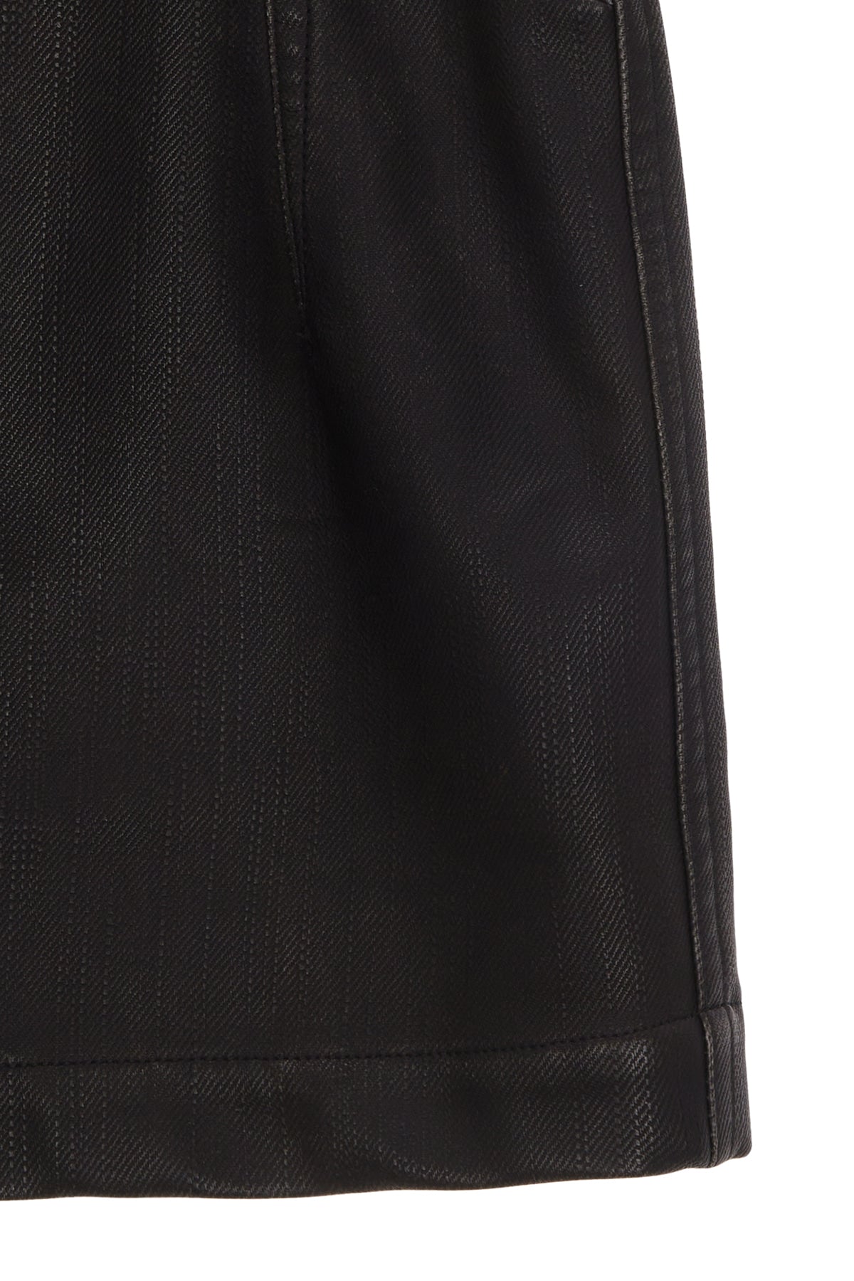 [matinkim] ZIPPER POCKET WASHED LEATHER MINI SKIRT IN BROWN