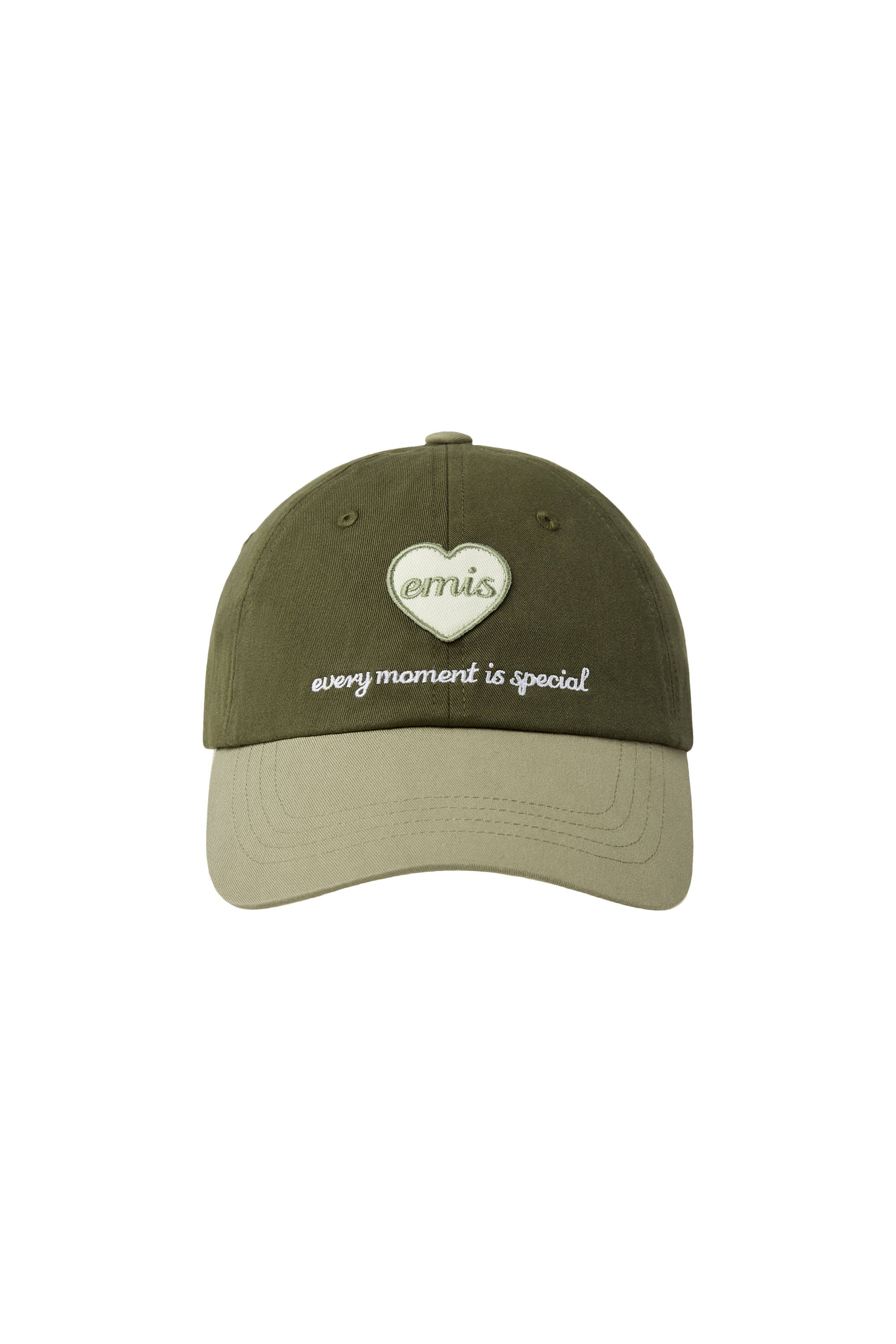 HEART WAPPEN TONE ON TONE BALL CAP-KHAKI