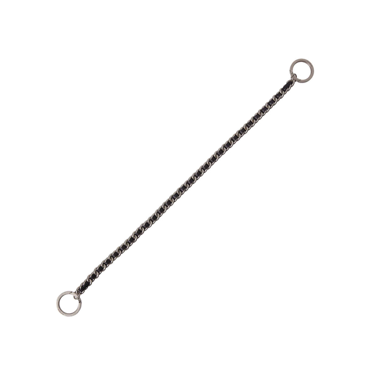 Vunque Loop Leather Chain Strap Black