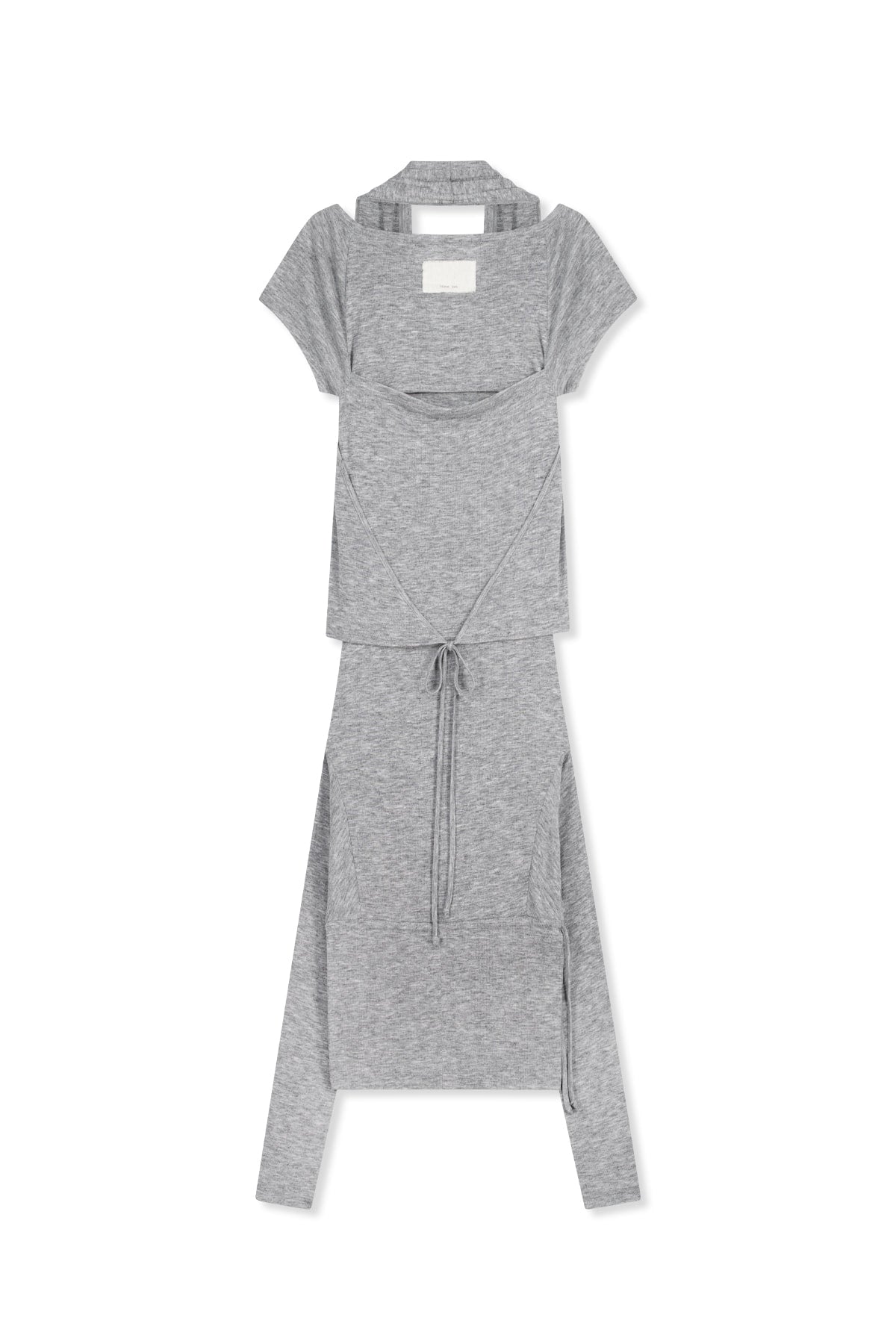 Matinkim Two Way Layered Jersey Dress IN Grey