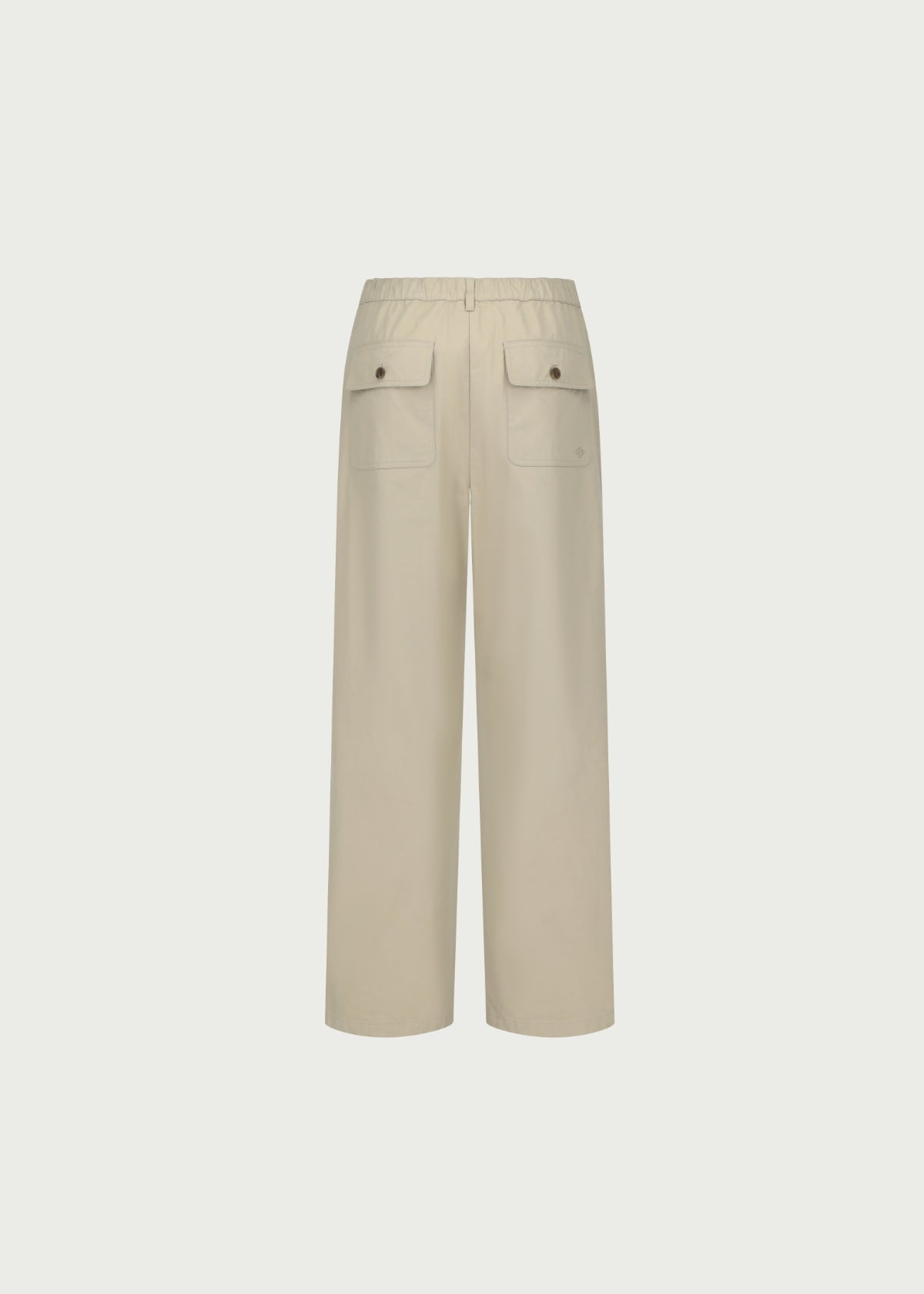 Depound cotton back banding pants - beige