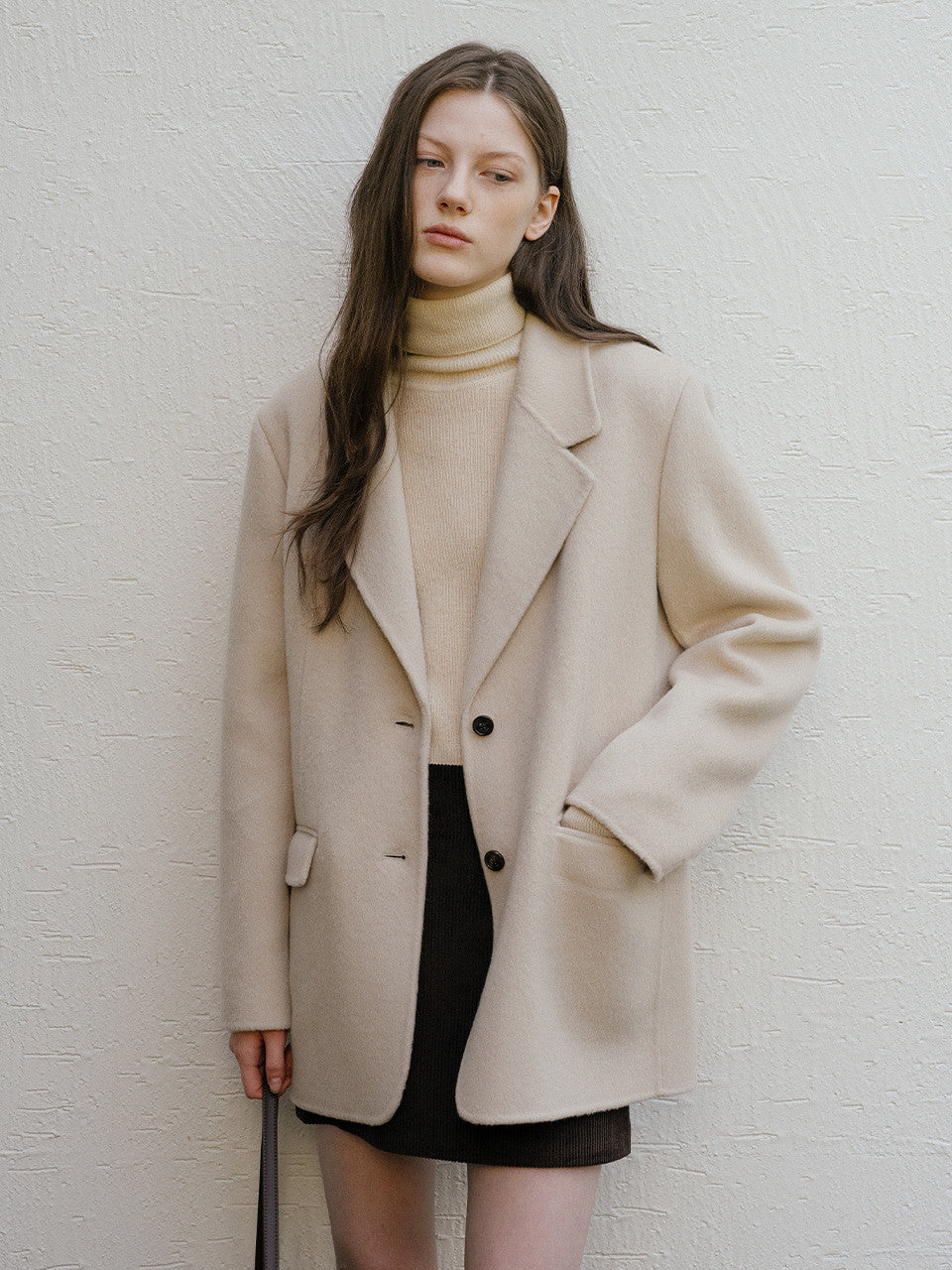 Tillidie Wool 100 handmade tailoring jacket Beige