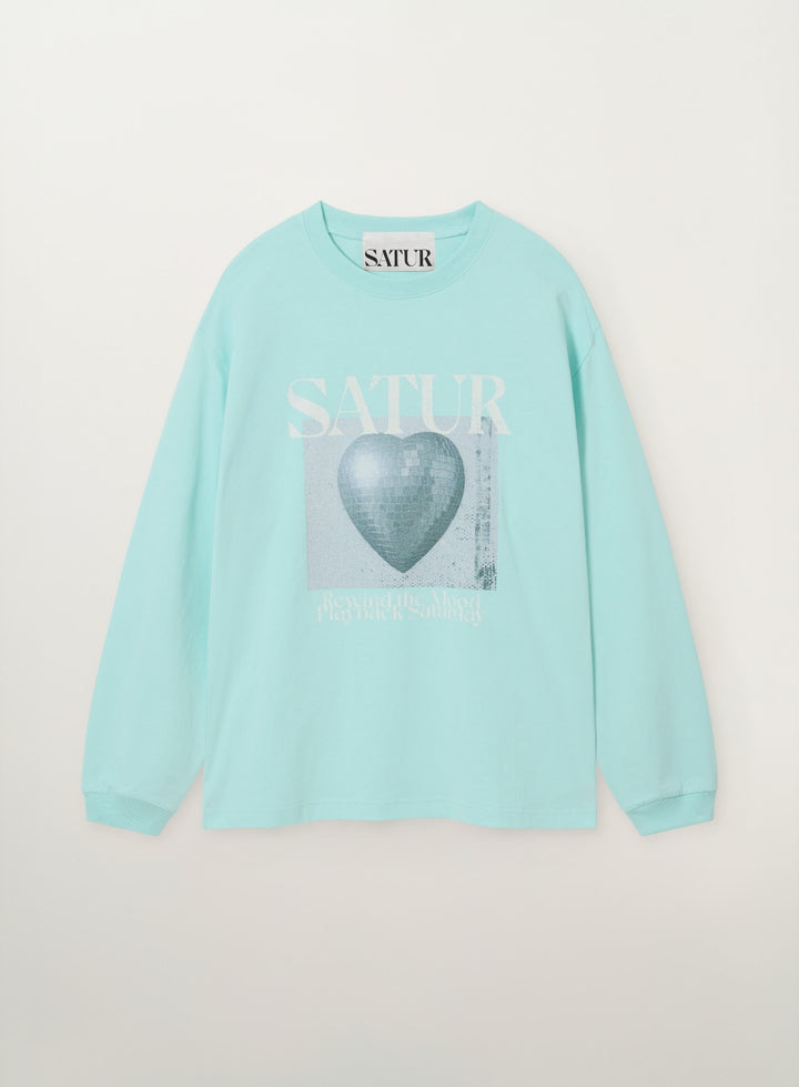 Satur Mirrorball Graphic Long Sleeve - Mint