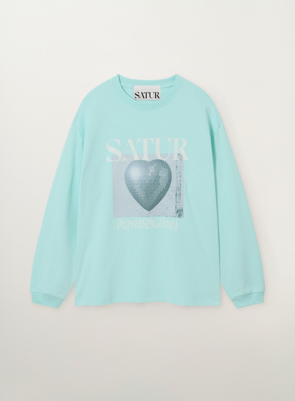 Satur Mirrorball Graphic Long Sleeve - Mint