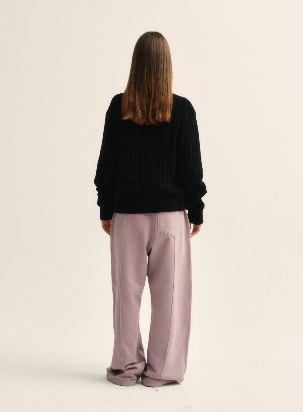 [satur] (W) Teo Cotton Banding Sweatpants - Vintage Rose