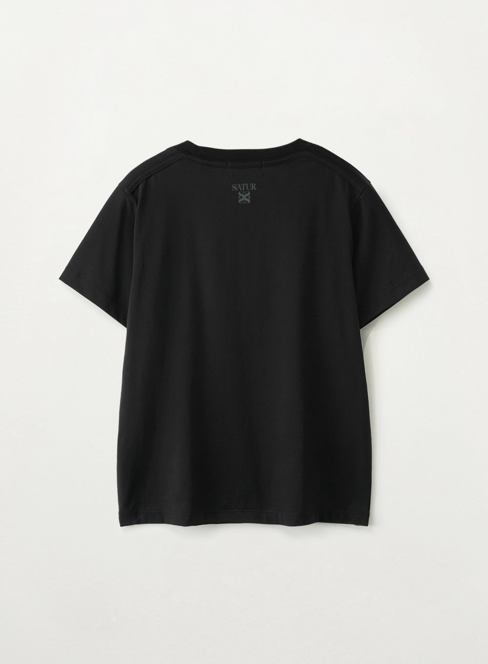 Satur (W) Supima Basic Crewneck T-Shirt - Black
