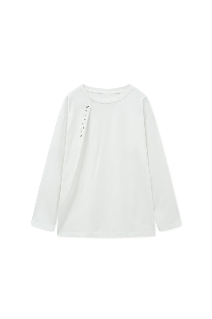 Matinkim Tuck Point Long Sleeve Top For Women IN White