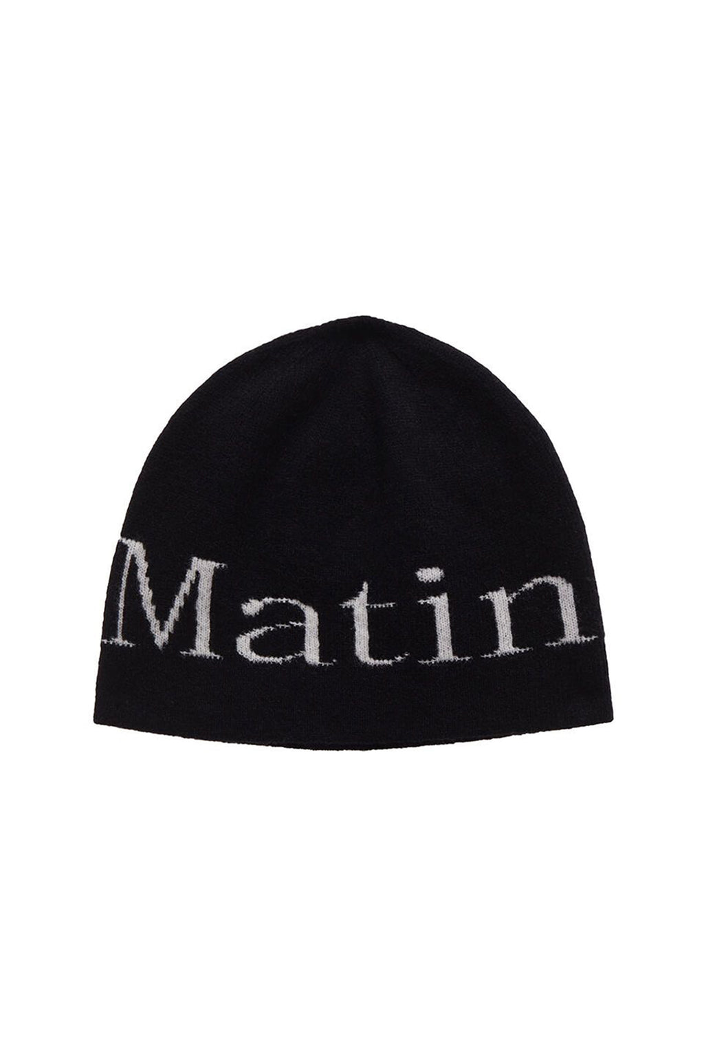 Matinkim Logo Jacquard Short Beanie IN Black