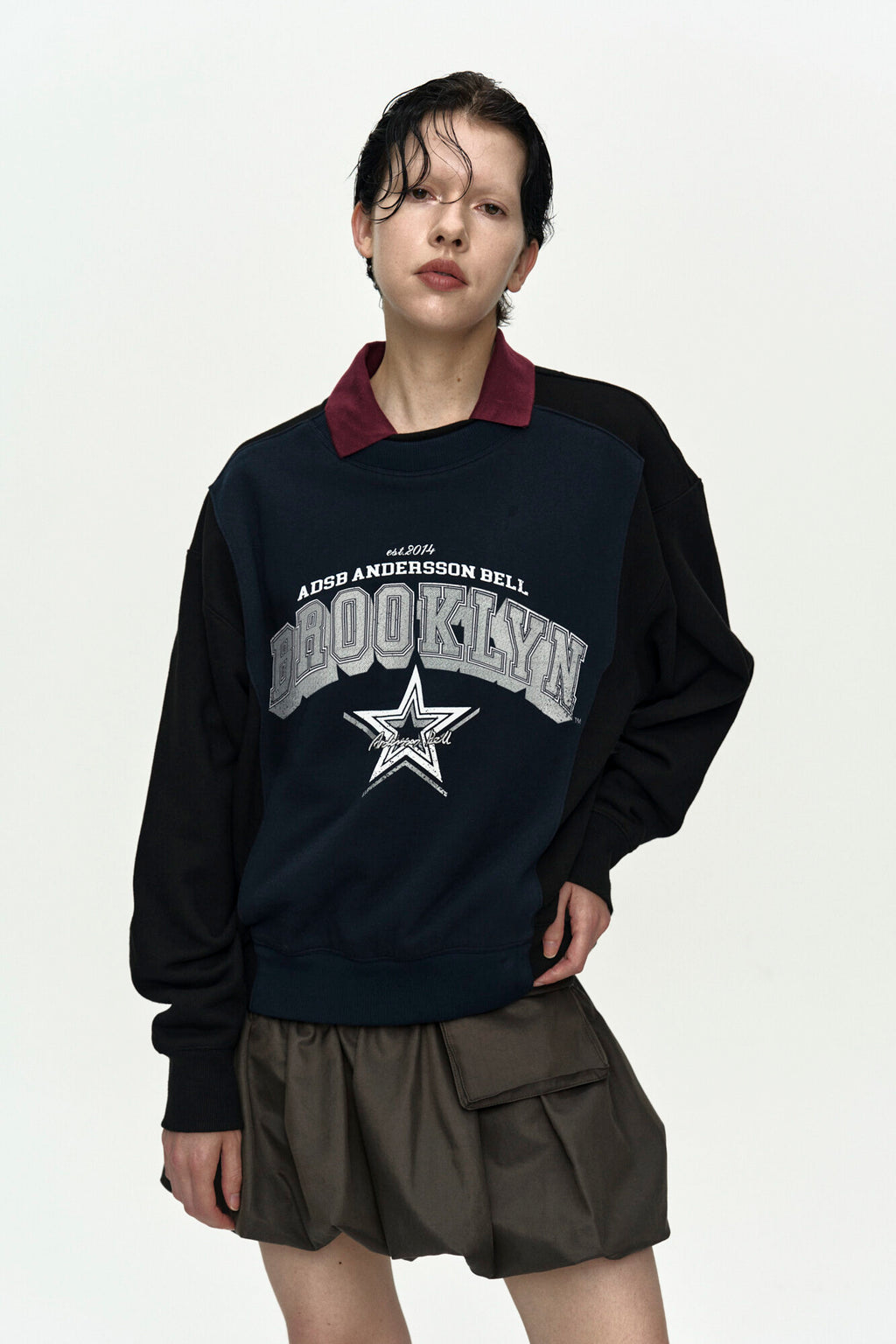Andersson Bell Unisex Arch Logo Layered Sweatshirt