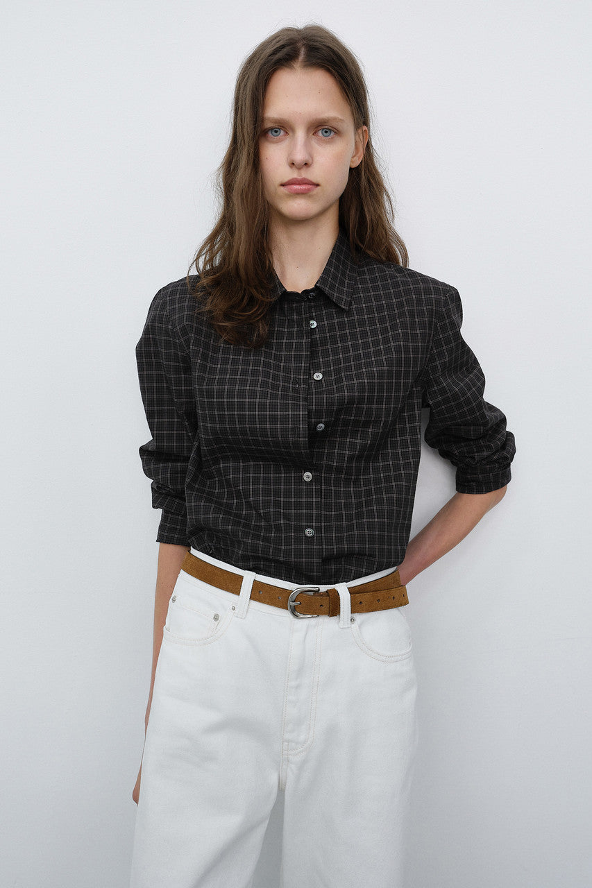 Dunst D-Buckle Suede Belt Camel