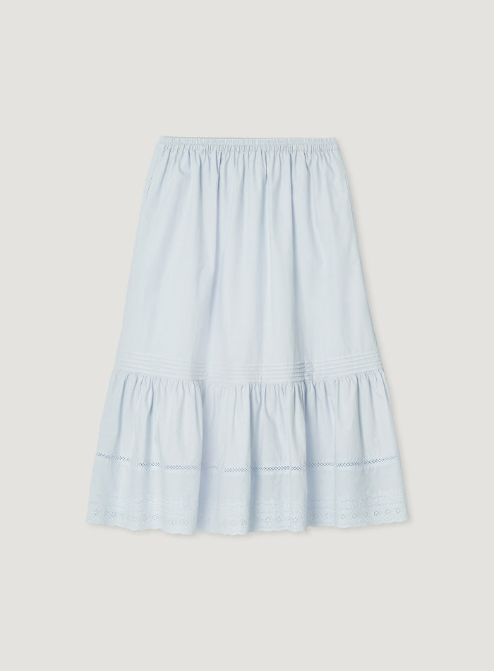 Mango Maniplease Cake Lace Skirt Light Blue