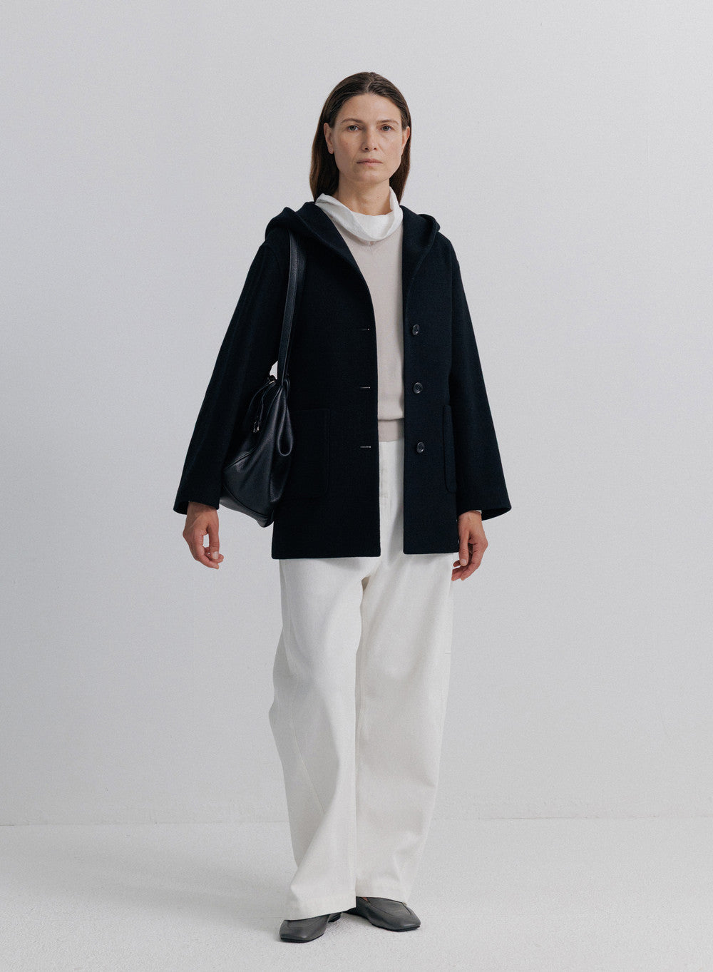 Kindersalmon Johanna Hooded Coat Black