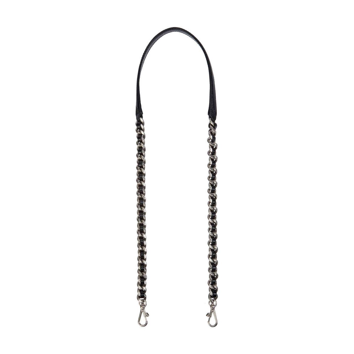 Vunque Braid Leather Chain Strap Black