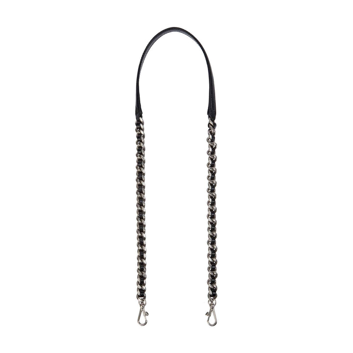 Vunque Braid Leather Chain Strap Black