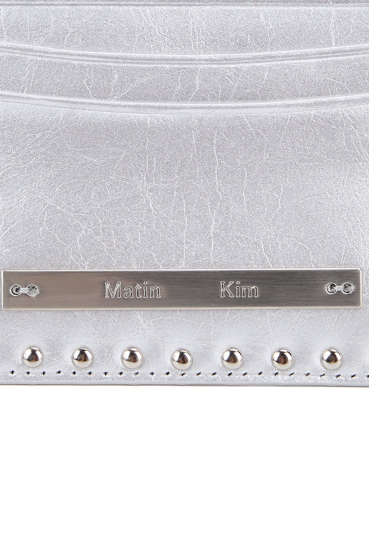 Matinkim Matin Kim Western Stud Card Wallet IN Silver