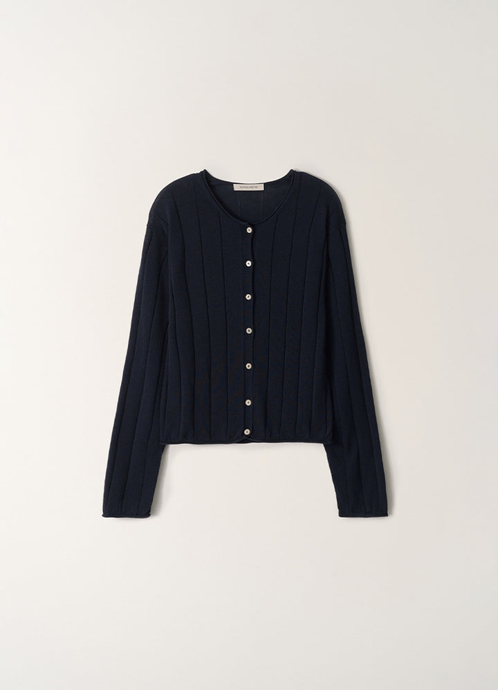 Nothing Written Nave paper knit cardigan (Navy)