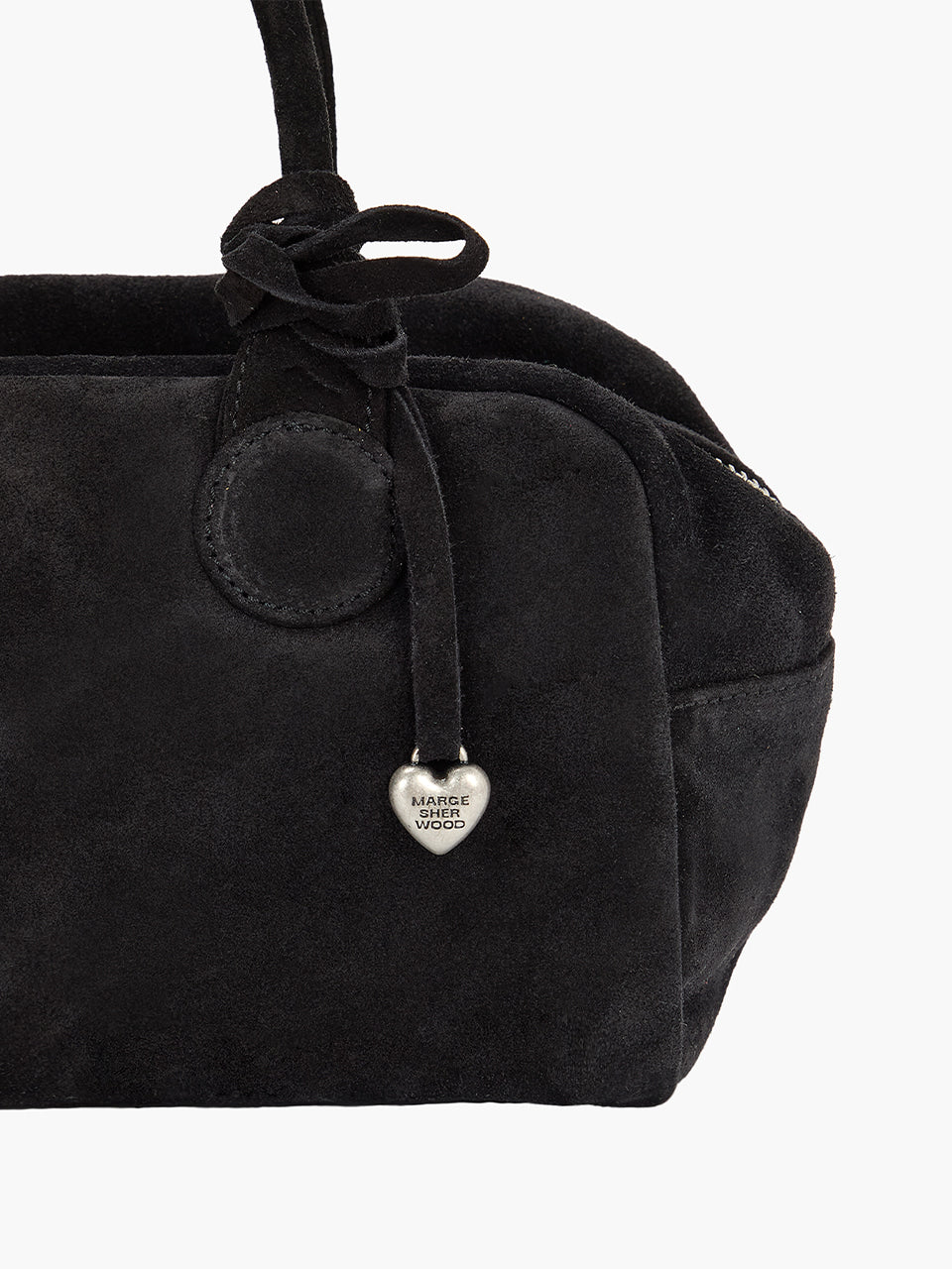 Margesherwood Heart Charm black suede