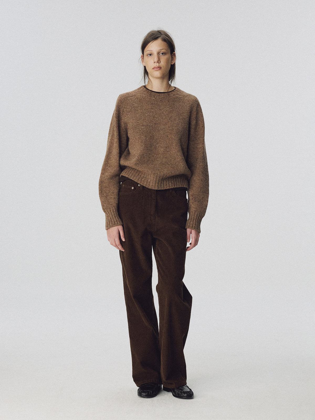Nothing Written Kiri brushed wool pullover (Chestnut brown)