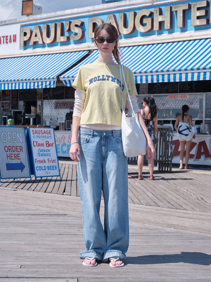 Low Classic Hollywood Baby Tee Yellow