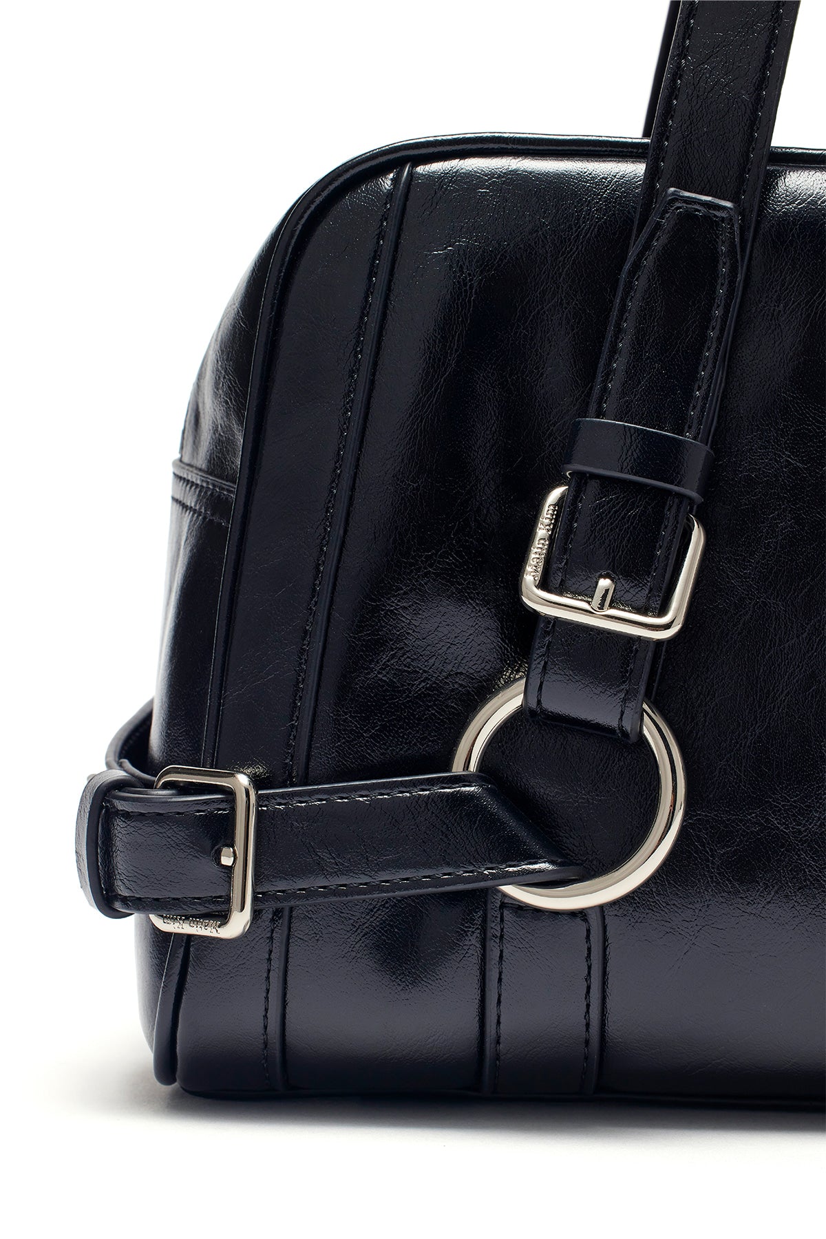 [matinkim] BIKER DETAIL MEDIUM SHOULDER BAG IN BLACK