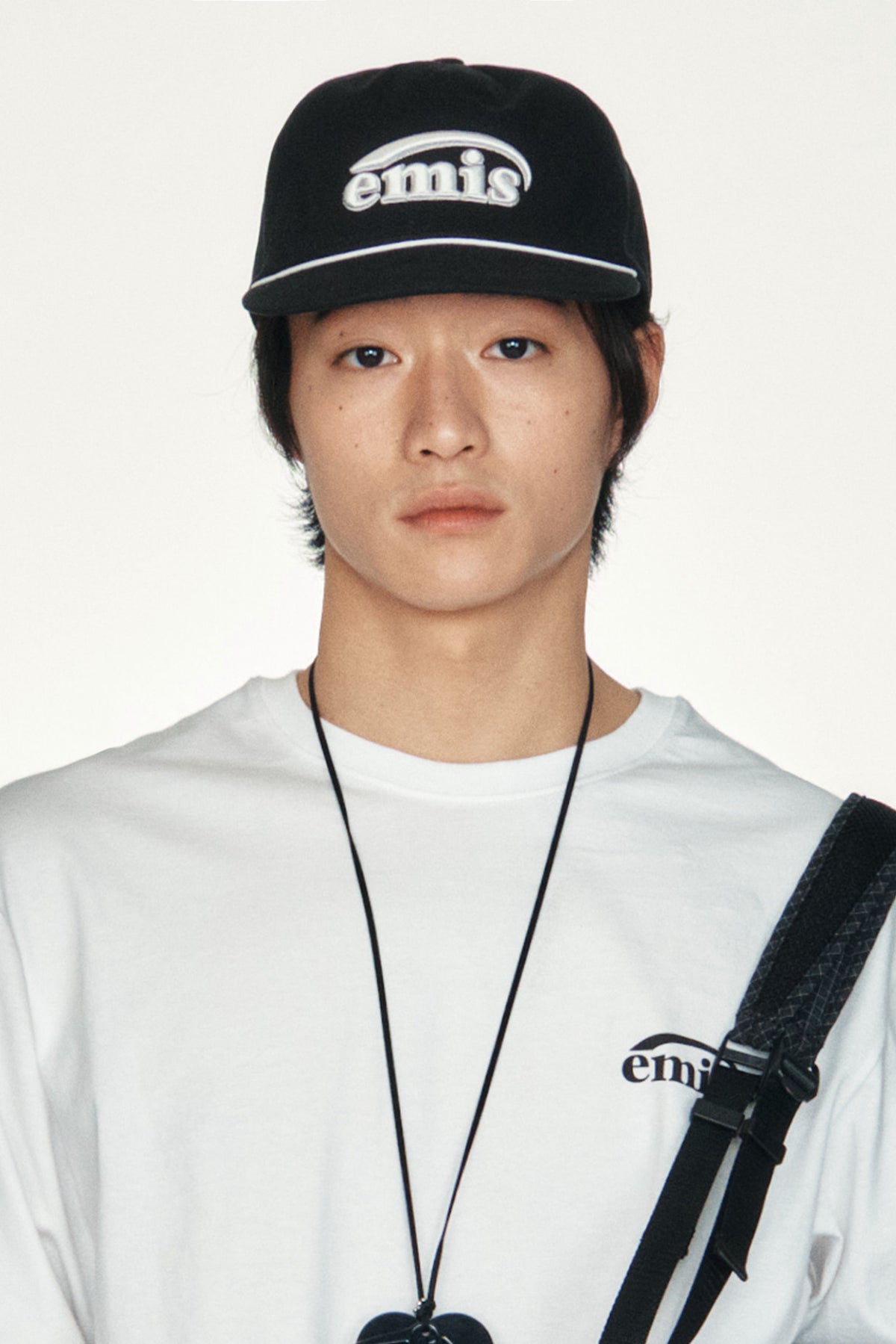 Emis New Logo Cotton Trucker Hat-Black