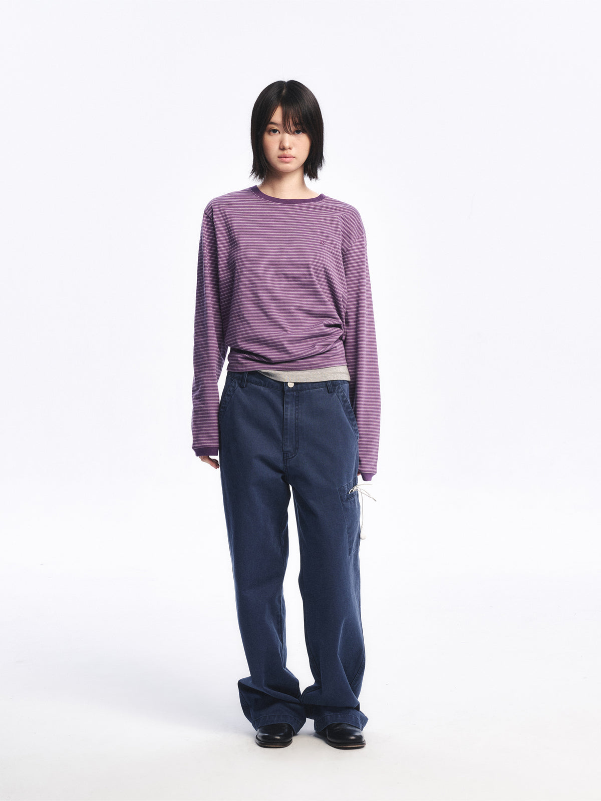 Low Classic Striped Regular-Fit Tee Purple