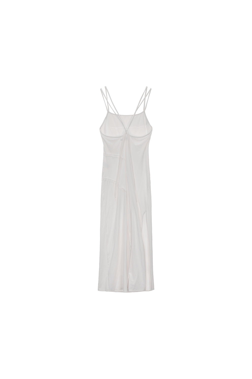 [matinkim] CUT OUT LAYERED MAXI DRESS IN WHITE