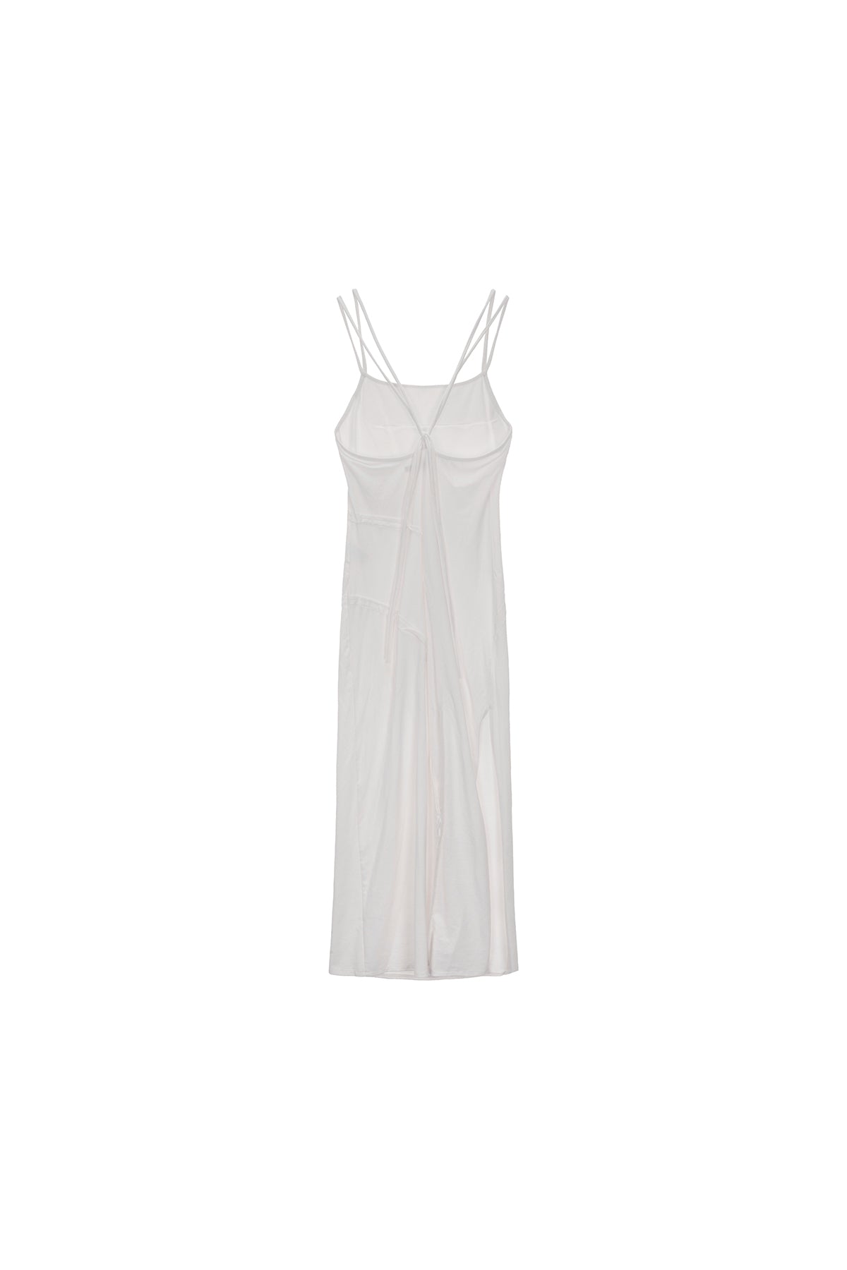[matinkim] CUT OUT LAYERED MAXI DRESS IN WHITE