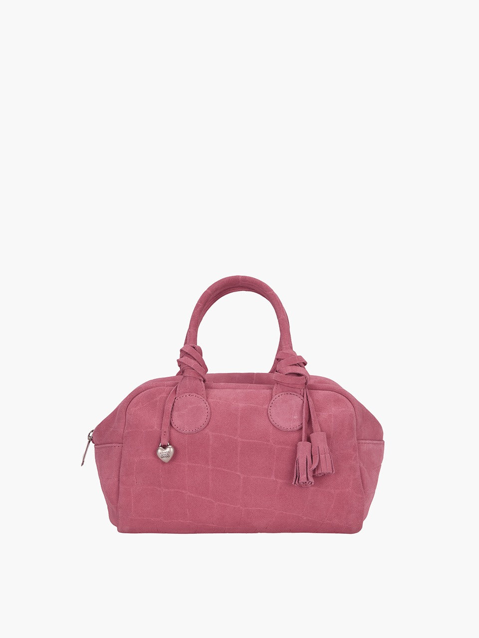 Margesherwood Soft Bowling pink croc-effect suede